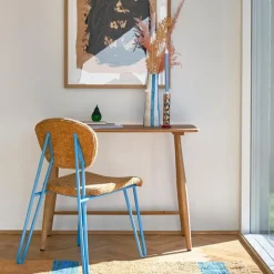 Styles lysestake m/ flekker 21 cm blå/amber