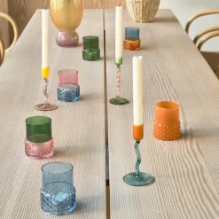 Styles telysholder 7,7x10 cm amber