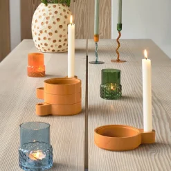 Styles telysholder 7,7x10 cm blå