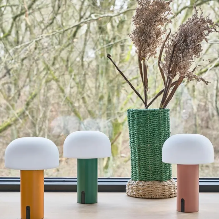 Styles vase m/ glassbeholder 17x28 cm grønn