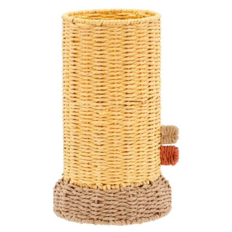 Styles vase m/ glassbeholder 17x28 cm lys gul