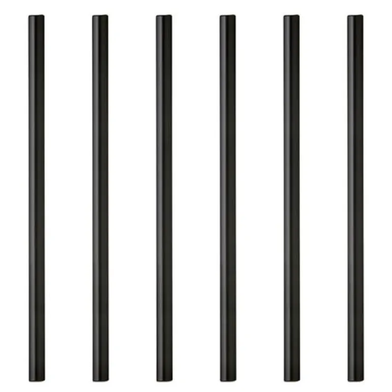 Sugerør 14,5 cm svart