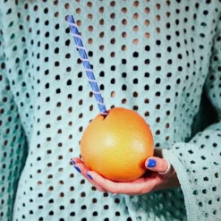 Sugerør celebrate 4stk blå/rav/rosa/grå