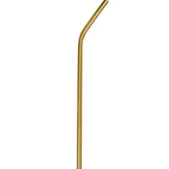 Sugerør i stål bøyd XL gull