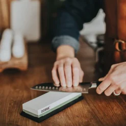 Suri slipestein 1000/3000 med gummibase 18 cm grønn/blå