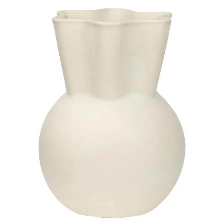Sweeping Top vase 20 svungen topp cm hvit