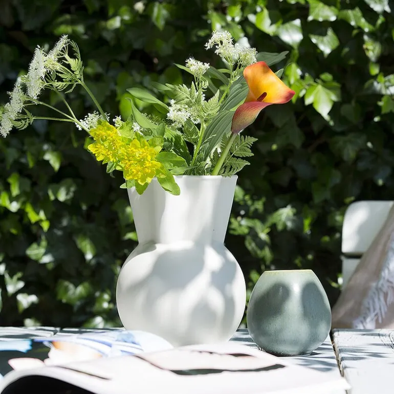 Sweeping Top vase 20 svungen topp cm hvit