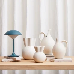 Sweeping Top vase svungen 14 cm hvit