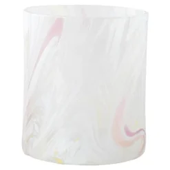 Swirl drikkeglass/lykt 35 cl hvit multi