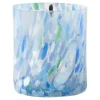 Swirl drikkeglass/lykt 35 cl blå multi
