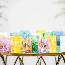 Swirl drikkeglass/lykt 35 cl brun multi