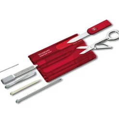 Swiss Card lommekniv m/ 10 funksjoner rød