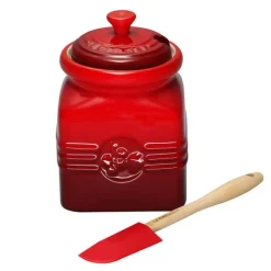 Syltetøykrukke m/spatel cerise