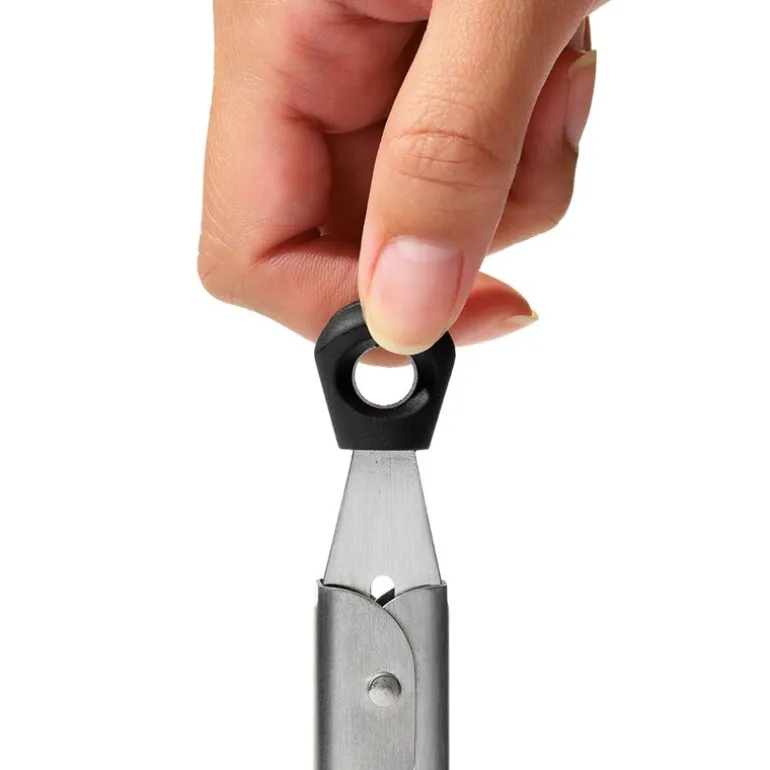 Tangsett 2 stk stål/svart