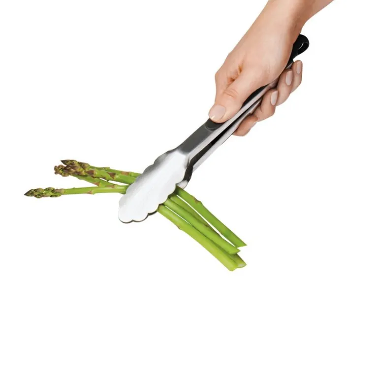 Tangsett 2 stk stål/svart