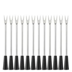 Tapasgaffel 12 stk svart