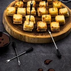 Tapasgaffel 12 stk svart