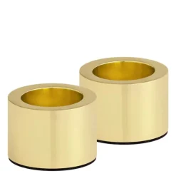 Taper Candle lysestake 3,2x2,3 cm 2 stk matt gull