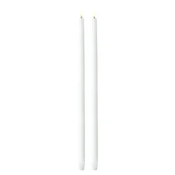 Taper Candles Led kronelys 2,3x55 cm 2 stk hvit