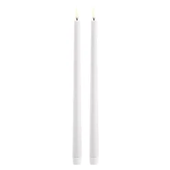 Taper candles slim LED-kronelys 2,3x32 cm 2 stk nordic white