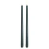 Taper Candles slim LED-kronelys 2,3x32 cm 2 stk mørk grønn
