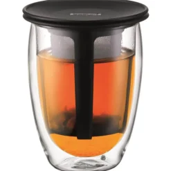 Tea for one teglass m/sil 35 cl svart