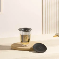 Tea for one teglass m/sil 35 cl svart