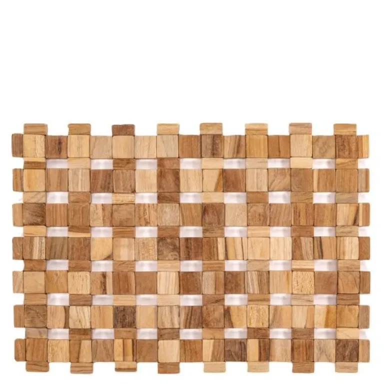 Teak dekkebrikke 45x33 cm natur