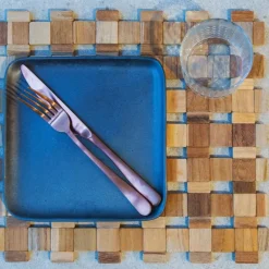 Teak dekkebrikke 45x33 cm natur