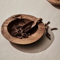 Teak scoop skje 18 cm