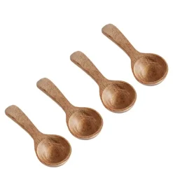 Teak skje 6 cm 4 stk natur