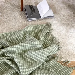 Teide ullpledd 120x180 cm dempet grønn