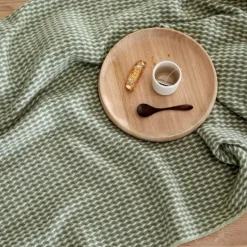 Teide ullpledd 120x180 cm dempet grønn