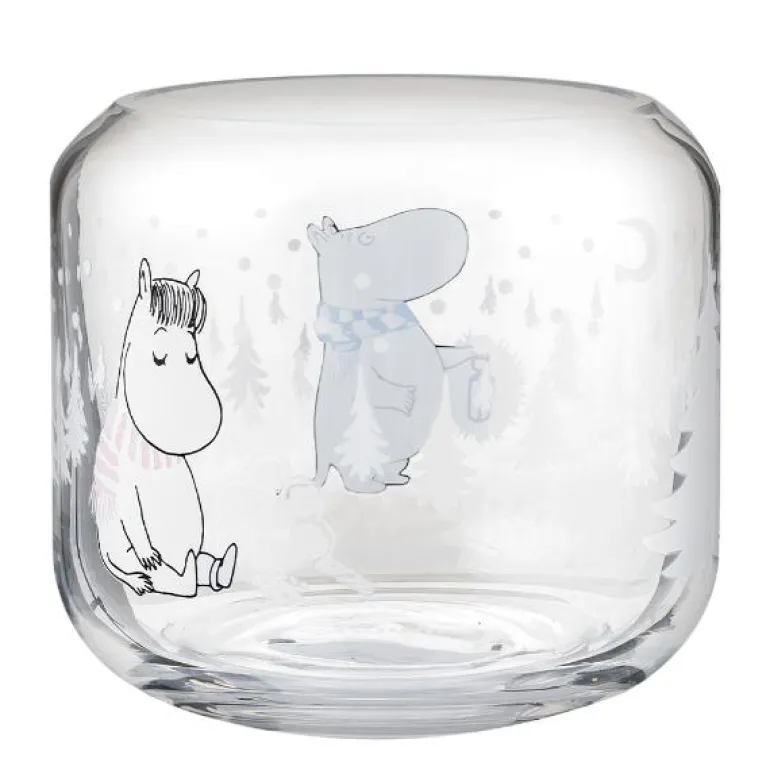 Telysholder 8x9 cm snøfall