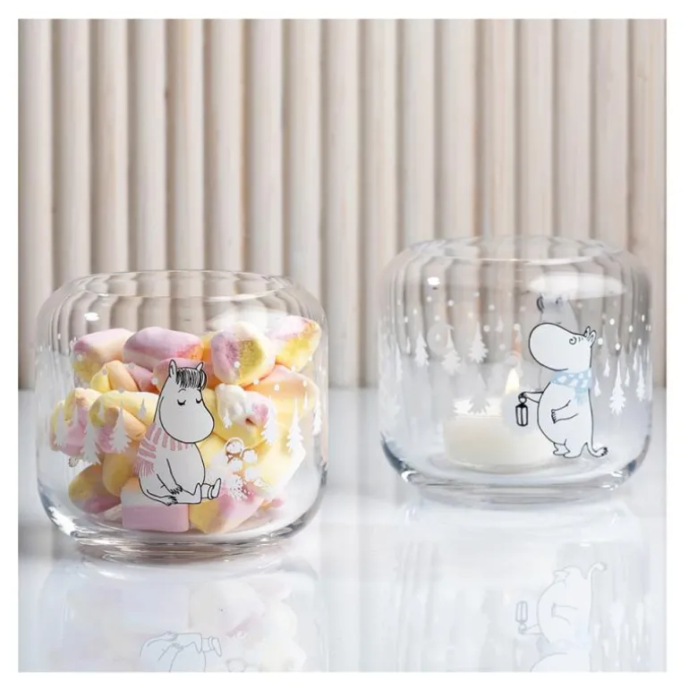 Telysholder 8x9 cm snøfall