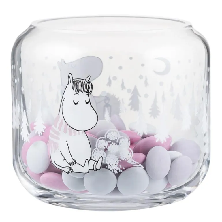 Telysholder 8x9 cm snøfall