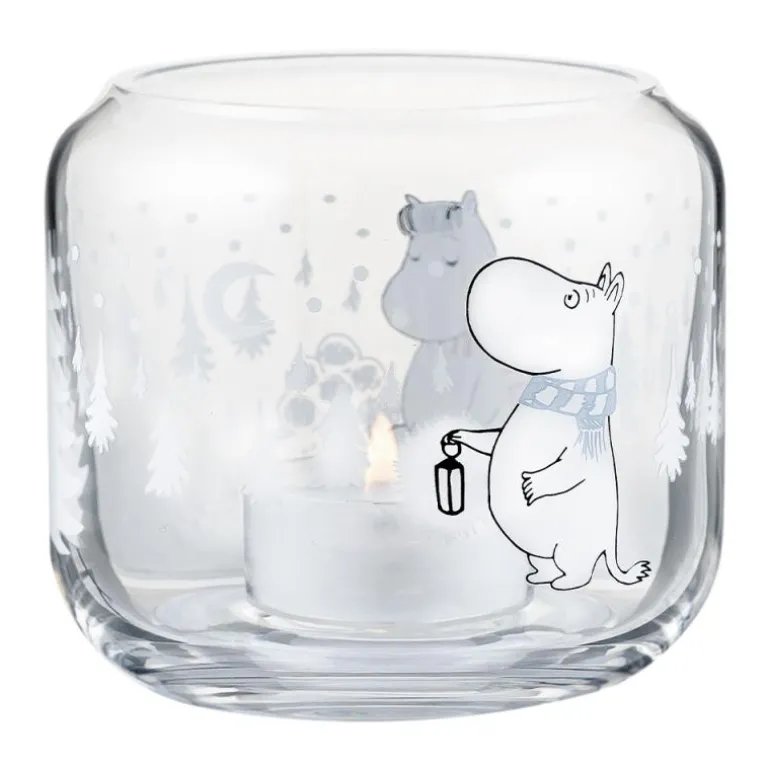 Telysholder 8x9 cm snøfall