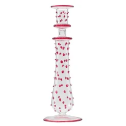 The dots lysestake 26 cm klar/rød