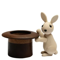 The Magic Hat trefigur kanin 9cm og hatt 5,8 cm