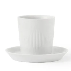 Thermodan termokopp med tallerken 12 cl hvit