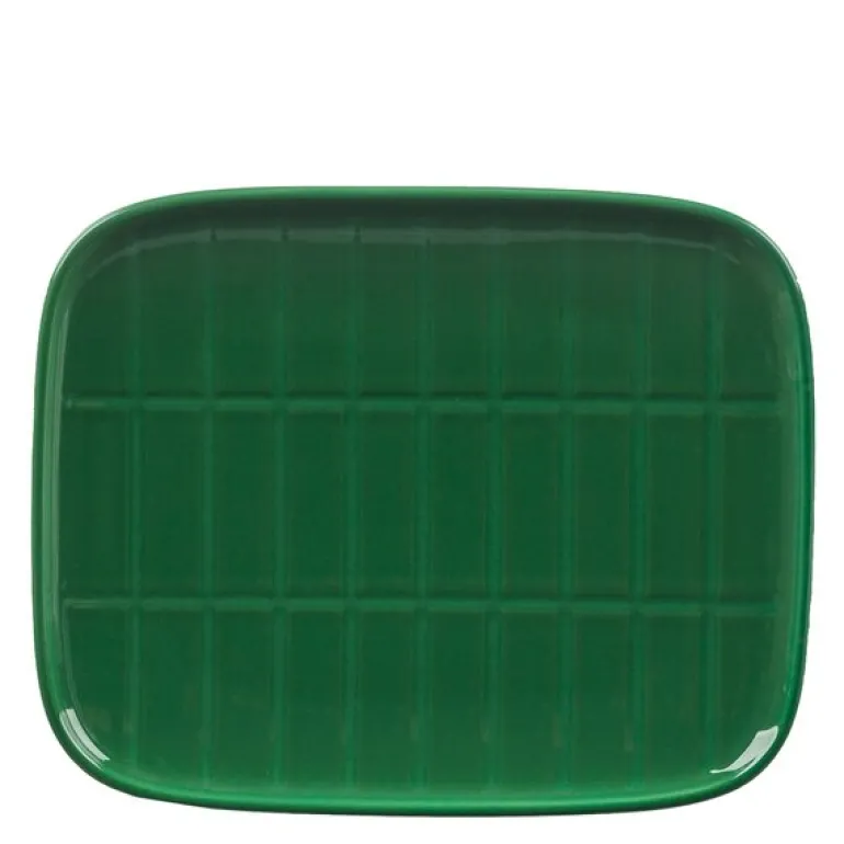 Tiiliskivi asjett 15x12 cm mørk grønn