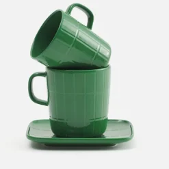 Tiiliskivi asjett 15x12 cm mørk grønn