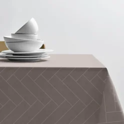 Tiles damask duk 140x320 cm taupe