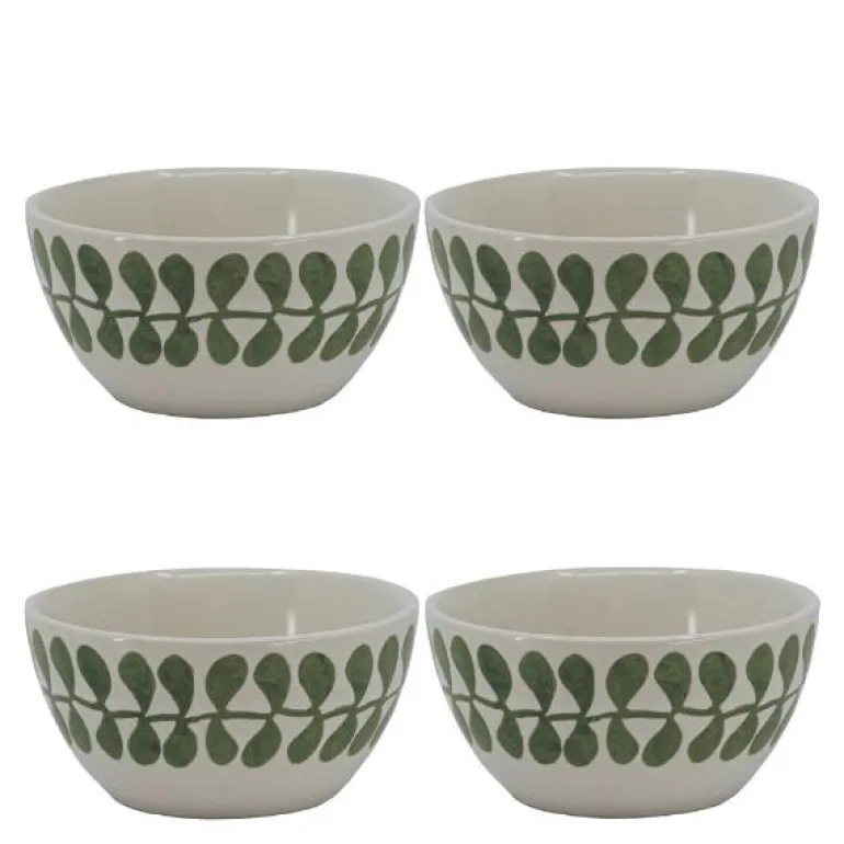 Tina Vegetable skål 4 stk Ø10 cmhvit/grønn