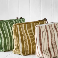 Toalettmappe liten 22x7 cm mørk oliven