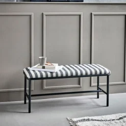 Toda benk 100x39x45 cm svart/off-white