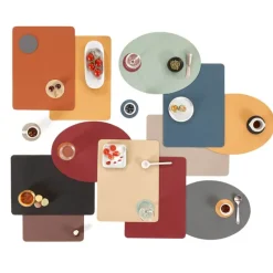 Togo dekkebrikke oval 47 cm okergul