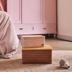 Top Fit Medium høy oppbevaringskurv m/lokk 24x18x11 cm copper blush