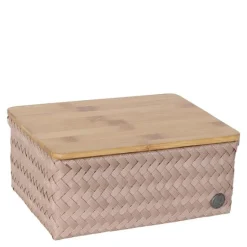 Top Fit Medium høy oppbevaringskurv m/lokk 24x18x11 cm caffè latte