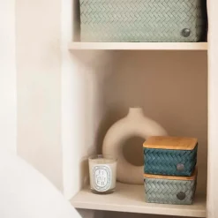 Top Fit Tiny oppbevaringskurv m/lokk 13x13x8 cm eucalyptus